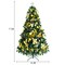 Costway 7.5FT Pre-Lit Artificial Christmas Tree 1100 Tips w/140 Ornaments and 250 Lights